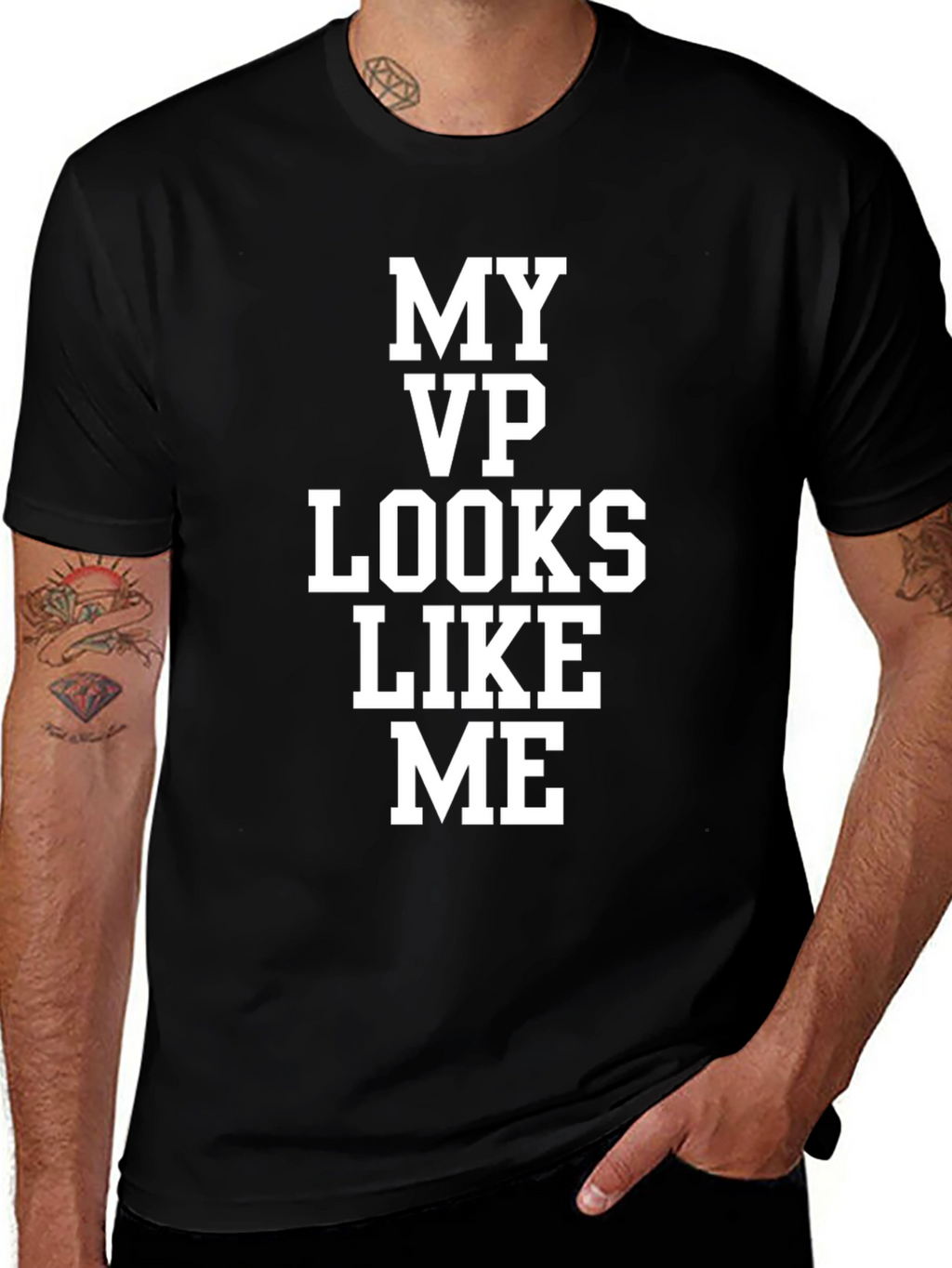 My VP Looks Like Me T-Shirt Black Cotton