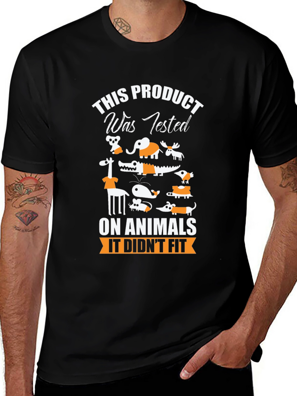 Animal Tested Humor Graphic T-Shirt