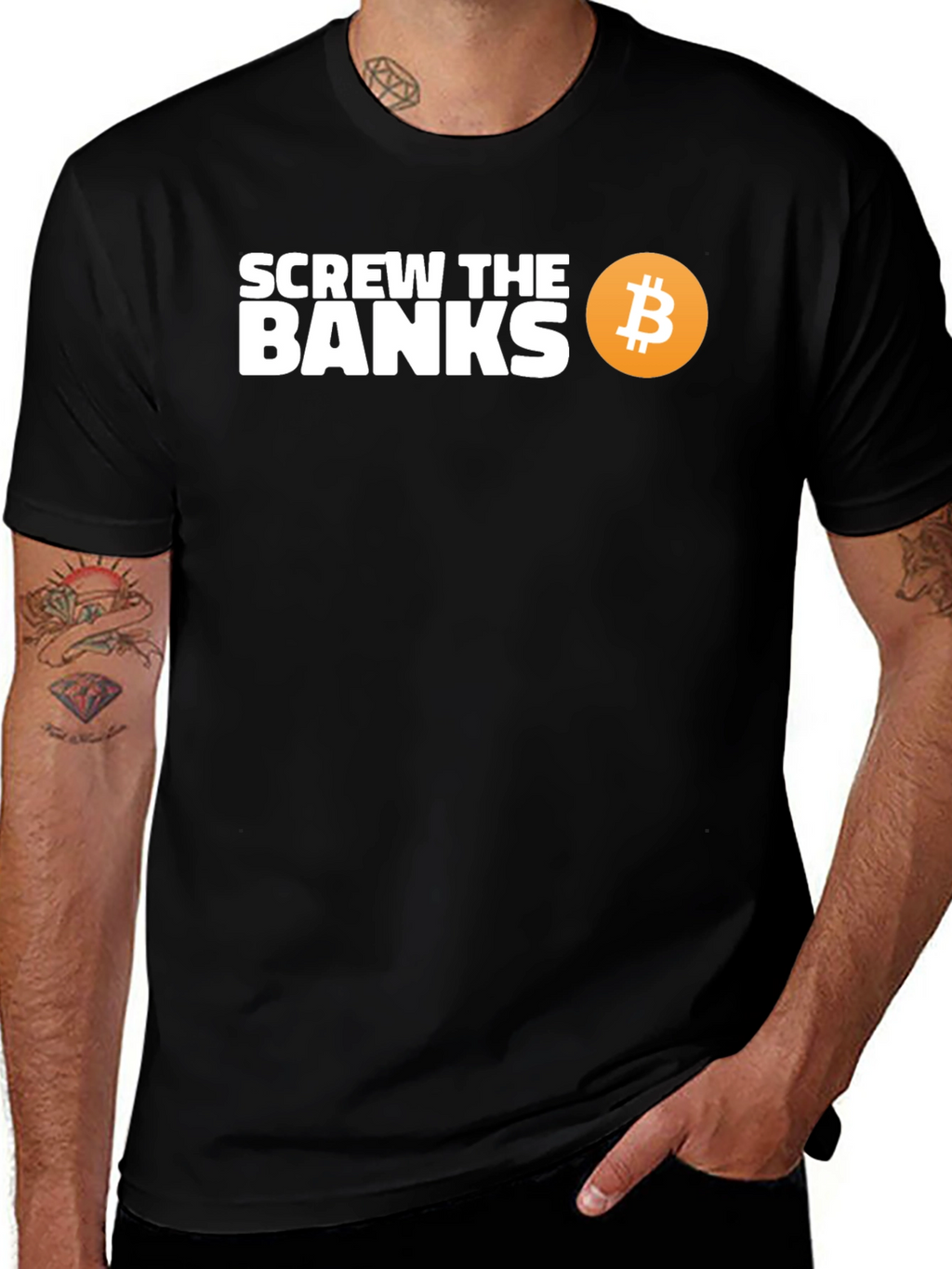 Screw The Banks Bitcoin T-Shirt