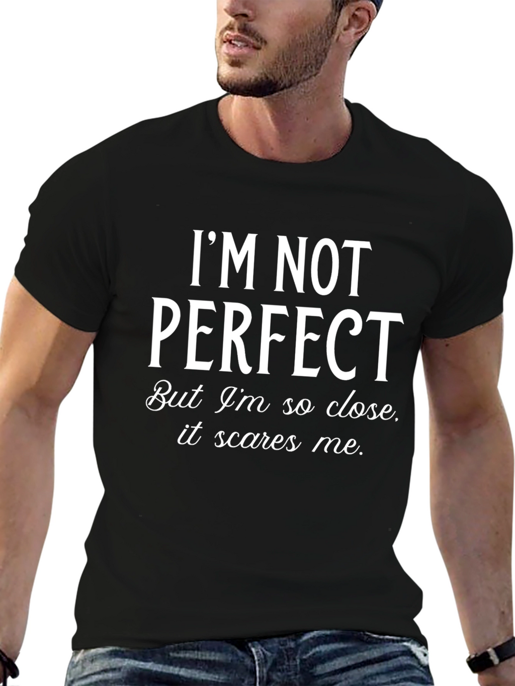 Funny Im Not Perfect Graphic Tee