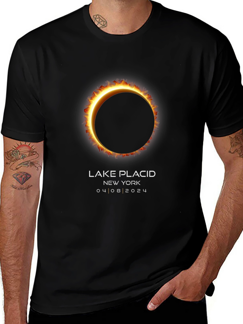 Lake Placid Solar Eclipse 2024 T-Shirt