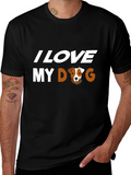 I Love My Dog Graphic Tee - Black