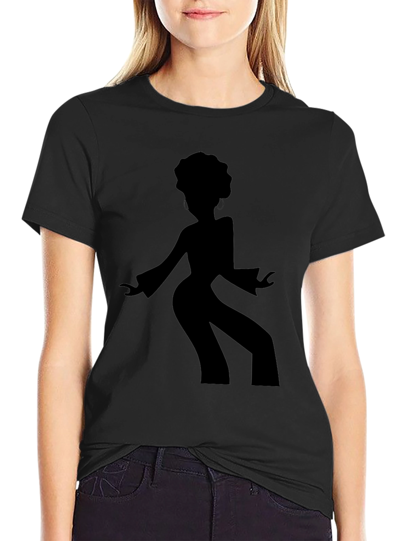 Retro Disco Dancer Silhouette Graphic Tee