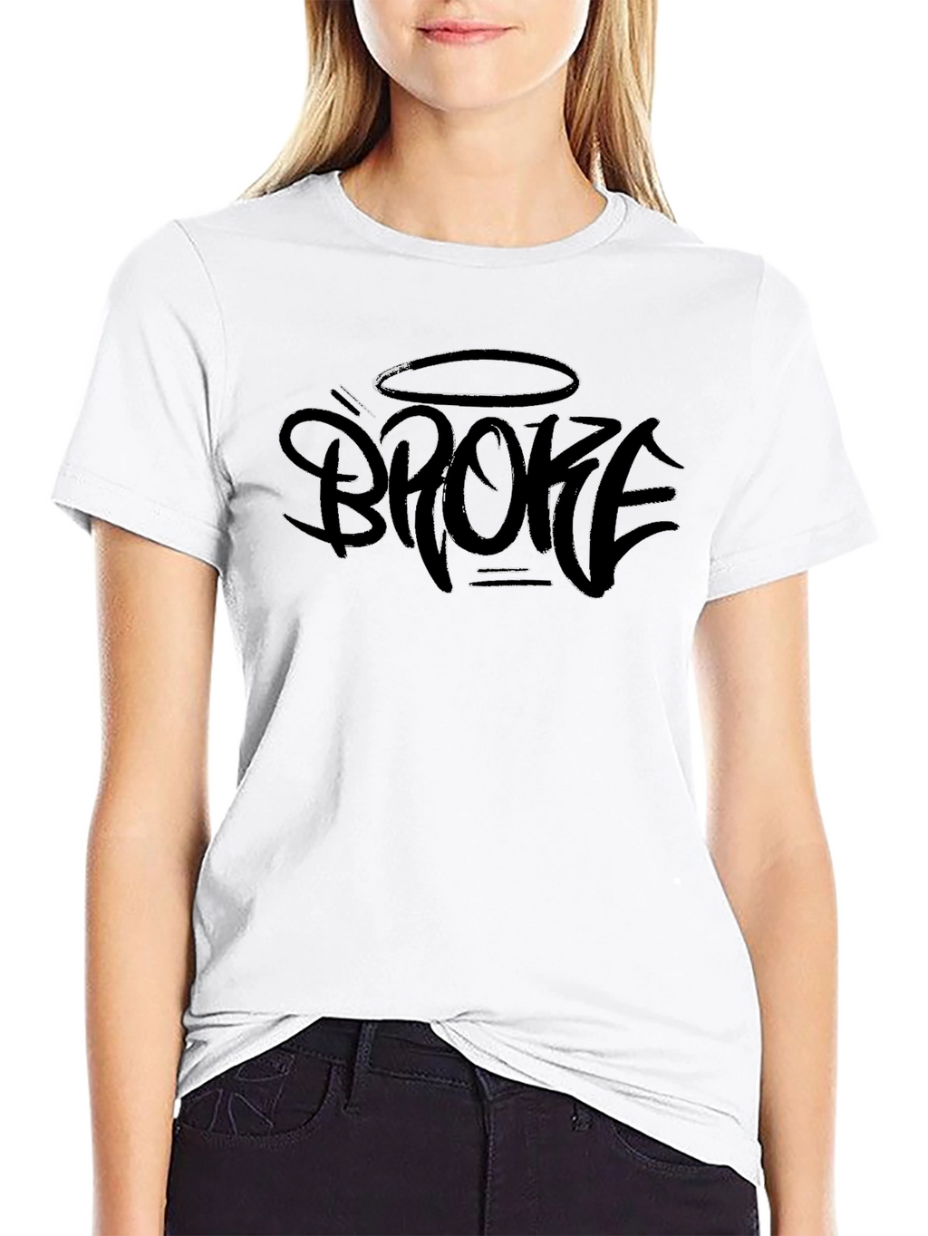 Broke Halo Graphic Black T-Shirt