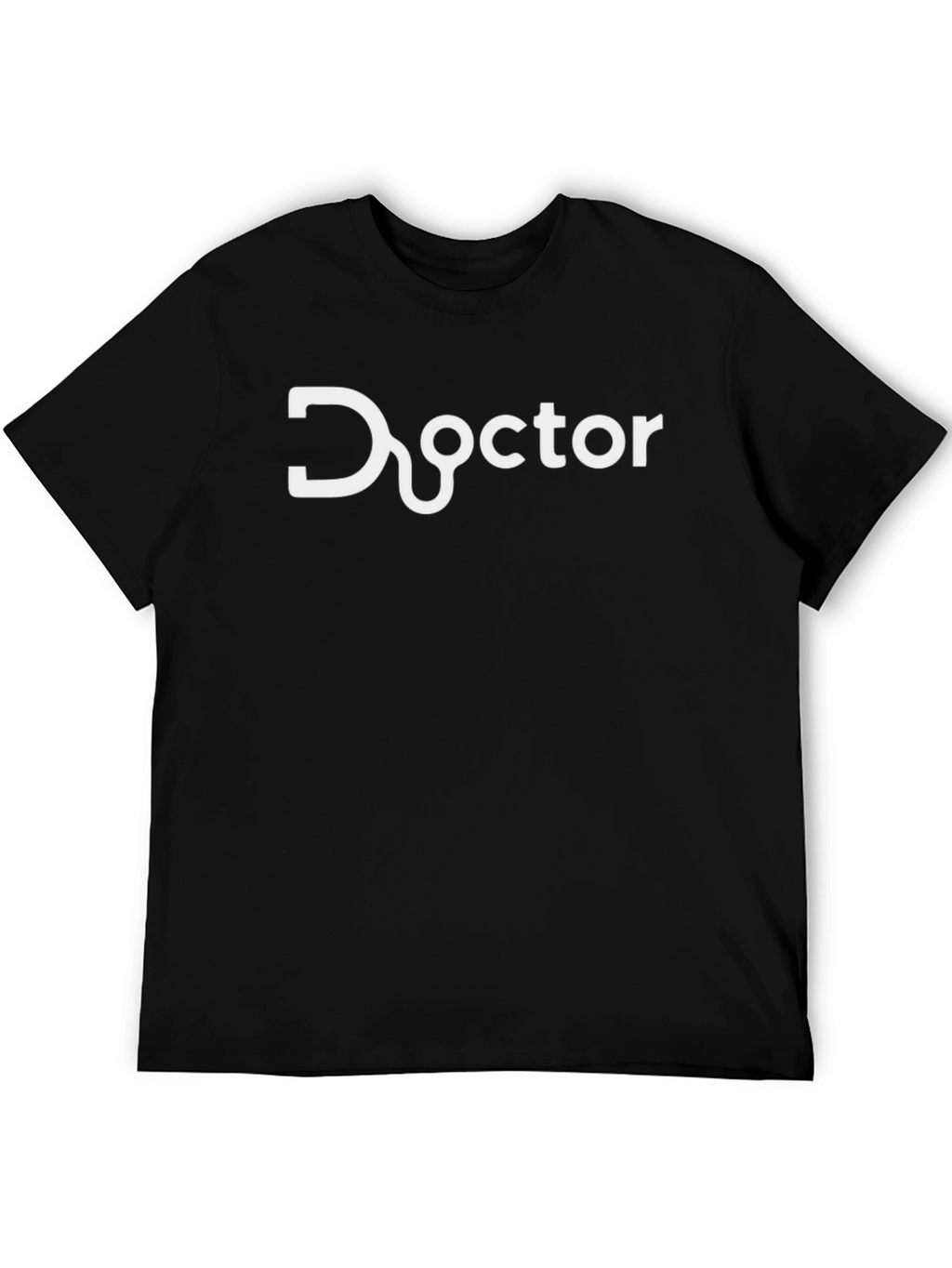 Doctor Stethoscope Graphic Black T-Shirt