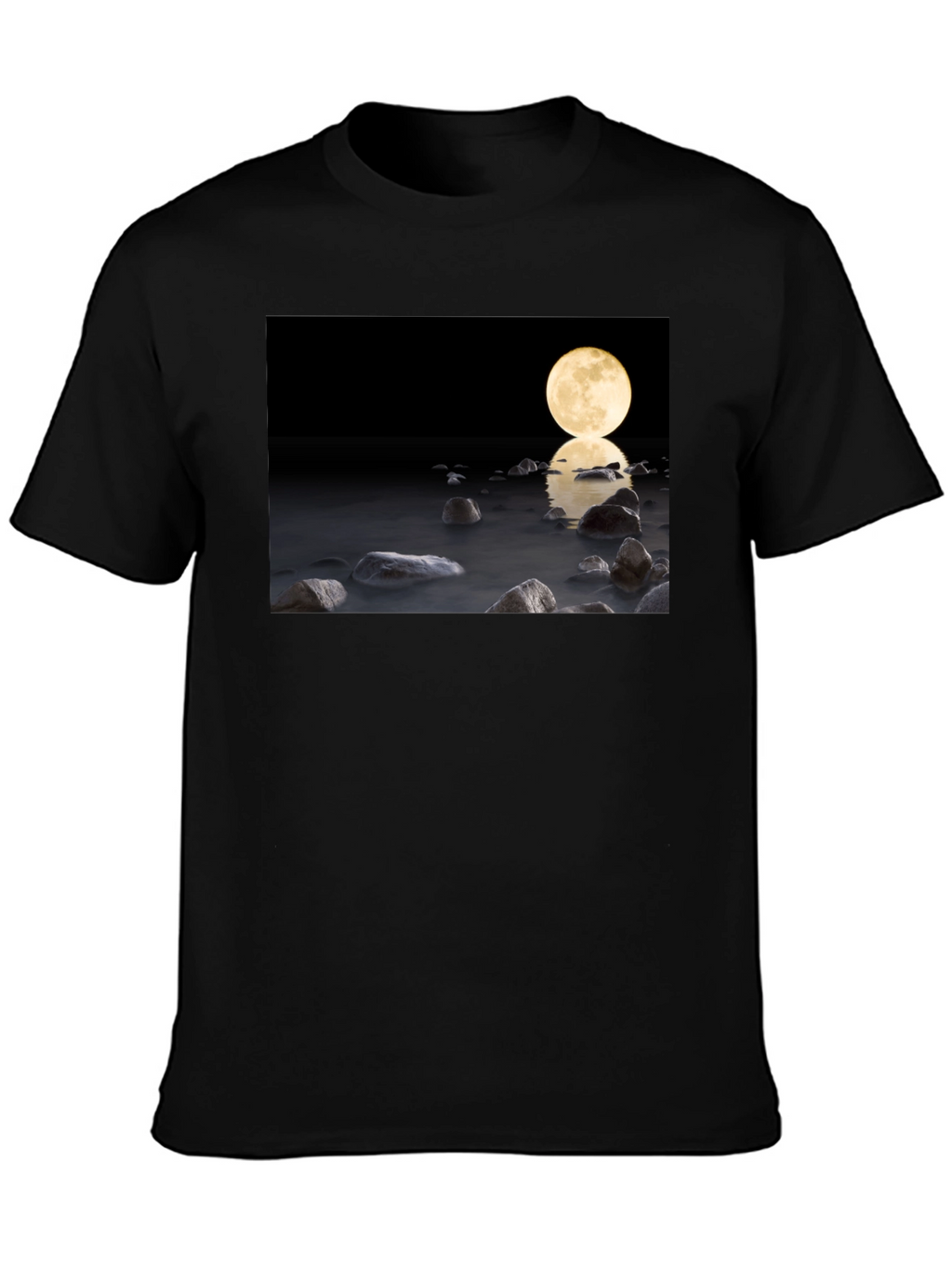Moonlit Water Graphic Tee - Soft Cotton Blend