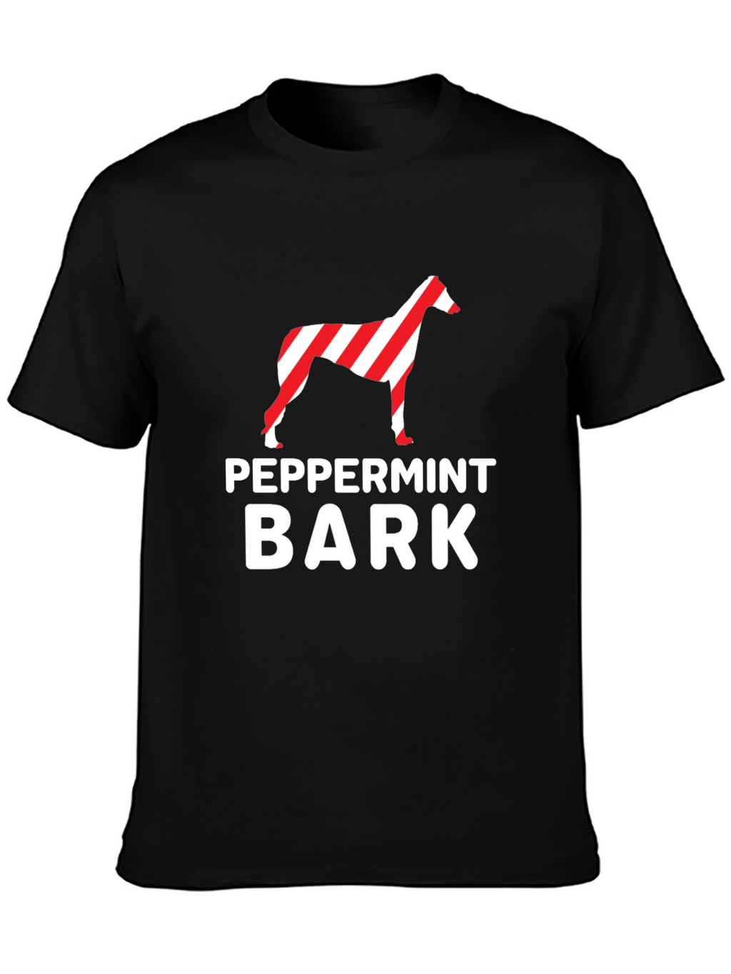 Peppermint Bark Dog Graphic Tee - Black
