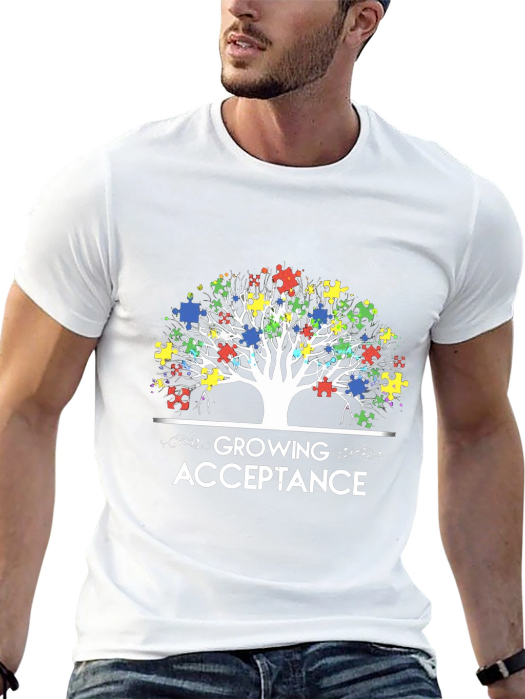 Autism Awareness Puzzle Tree T-Shirt