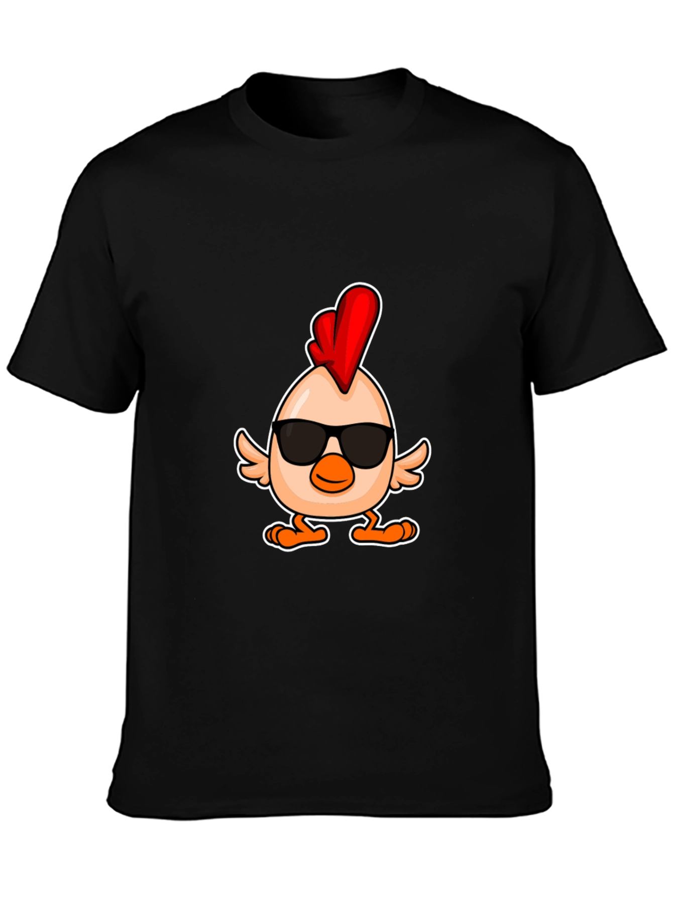 Cool Chicken Graphic Tee - Mens Black T-Shirt