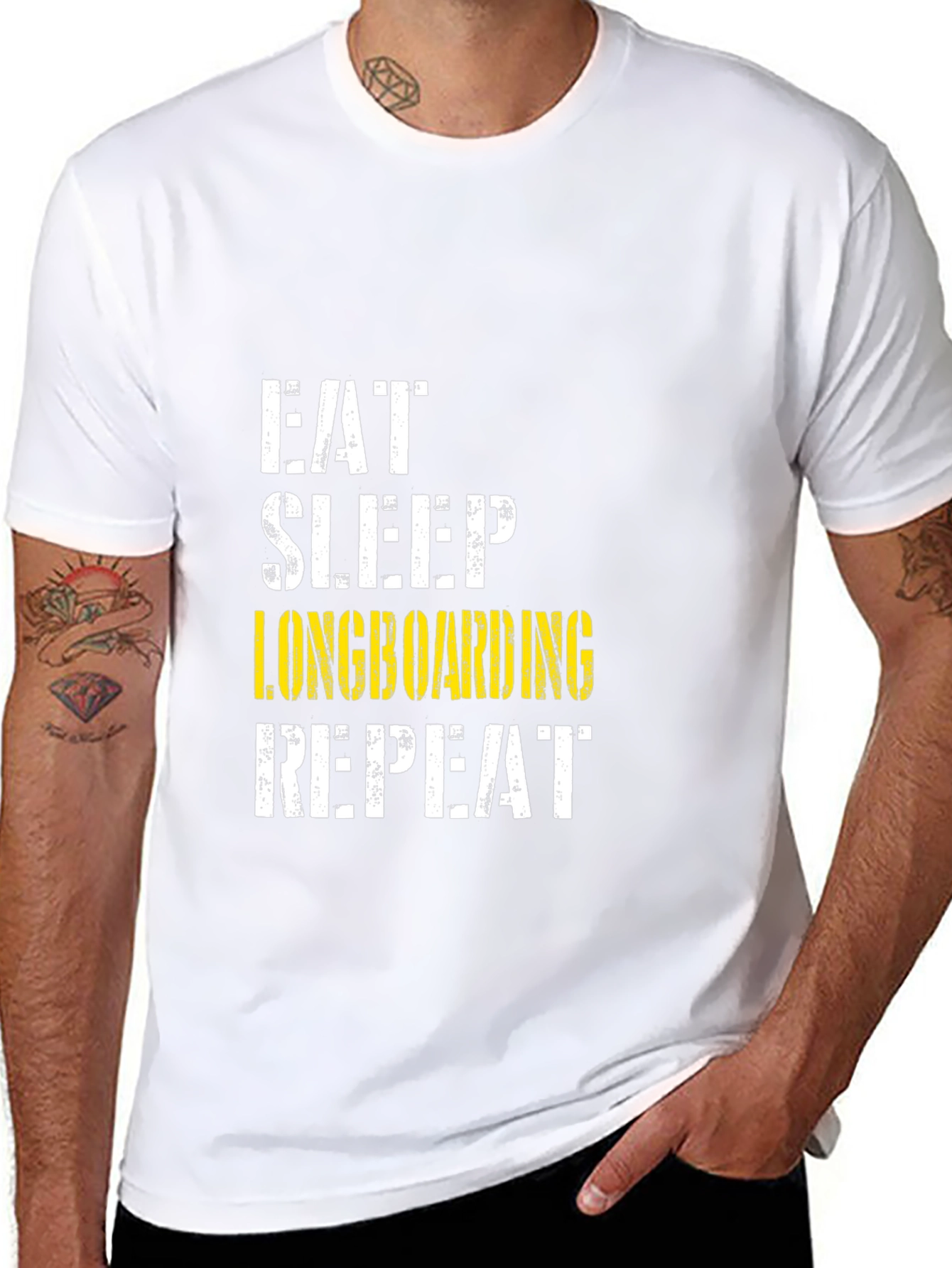 Eat Sleep Longboarding Repeat T-Shirt
