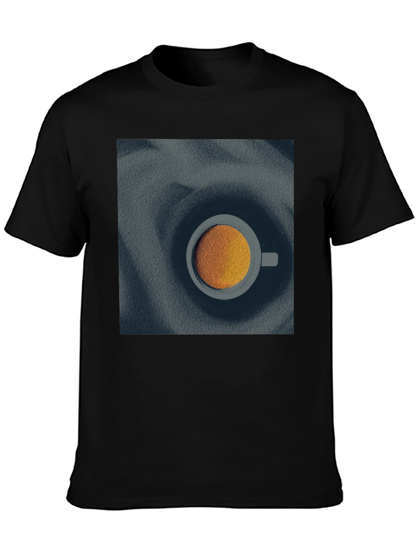Modern Coffee Cup Graphic Tee - Unisex Black T-Shirt