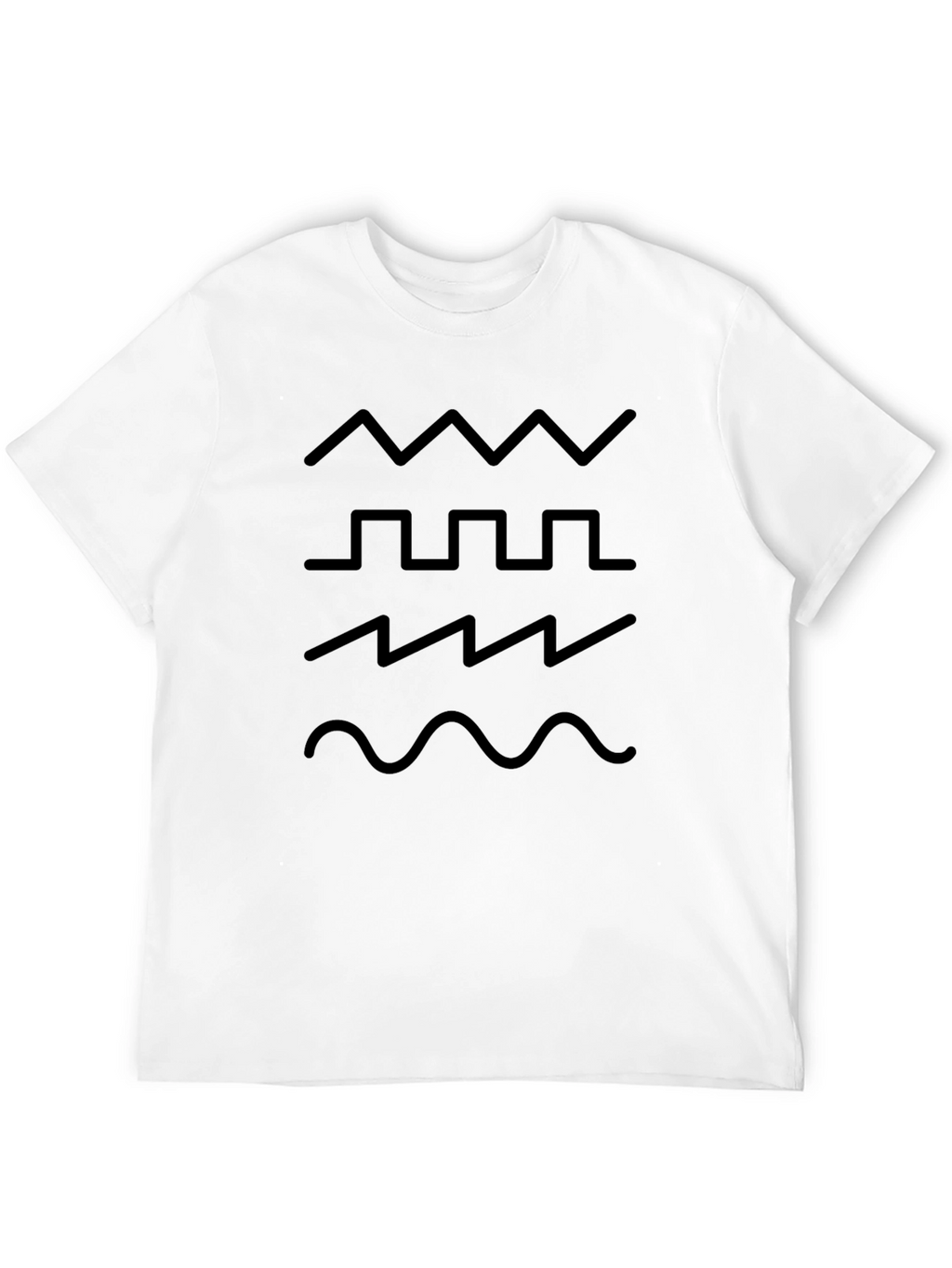 Waveform Graphic Print Mens Black T-Shirt