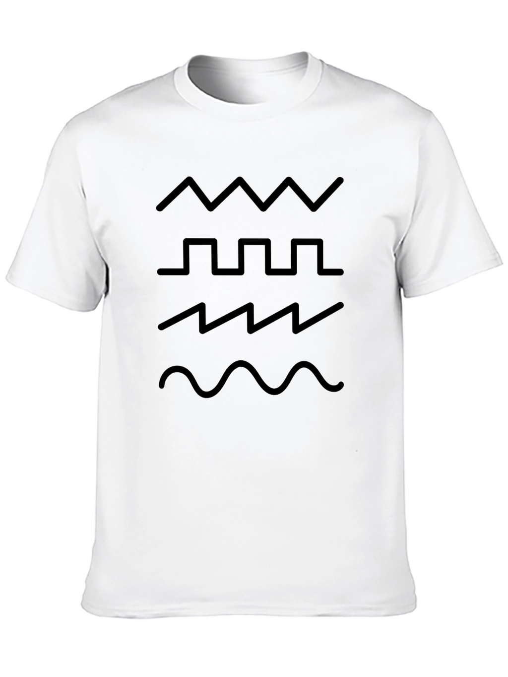 Waveform Graphic Print Mens Black T-Shirt