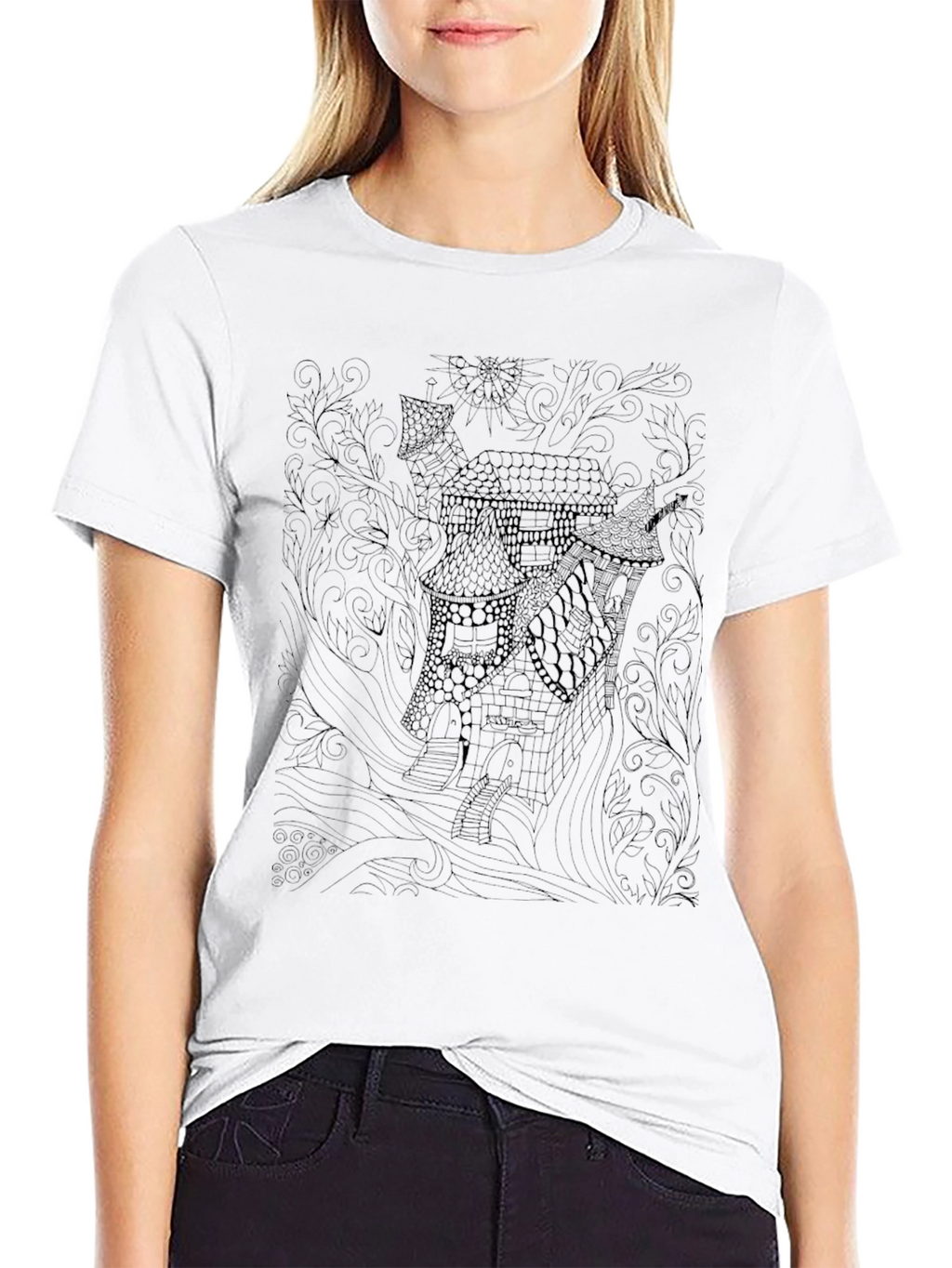 Mystic Manor Mens Black Graphic Tee