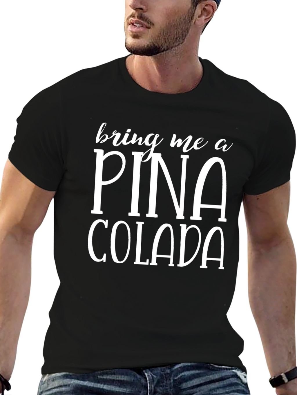 Pina Colada Black Graphic T-Shirt