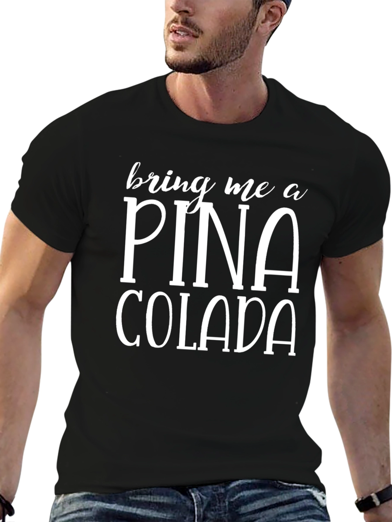Pina Colada Black Graphic T-Shirt