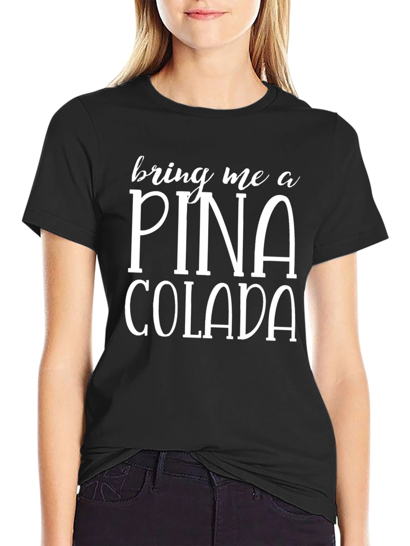 Pina Colada Black Graphic T-Shirt