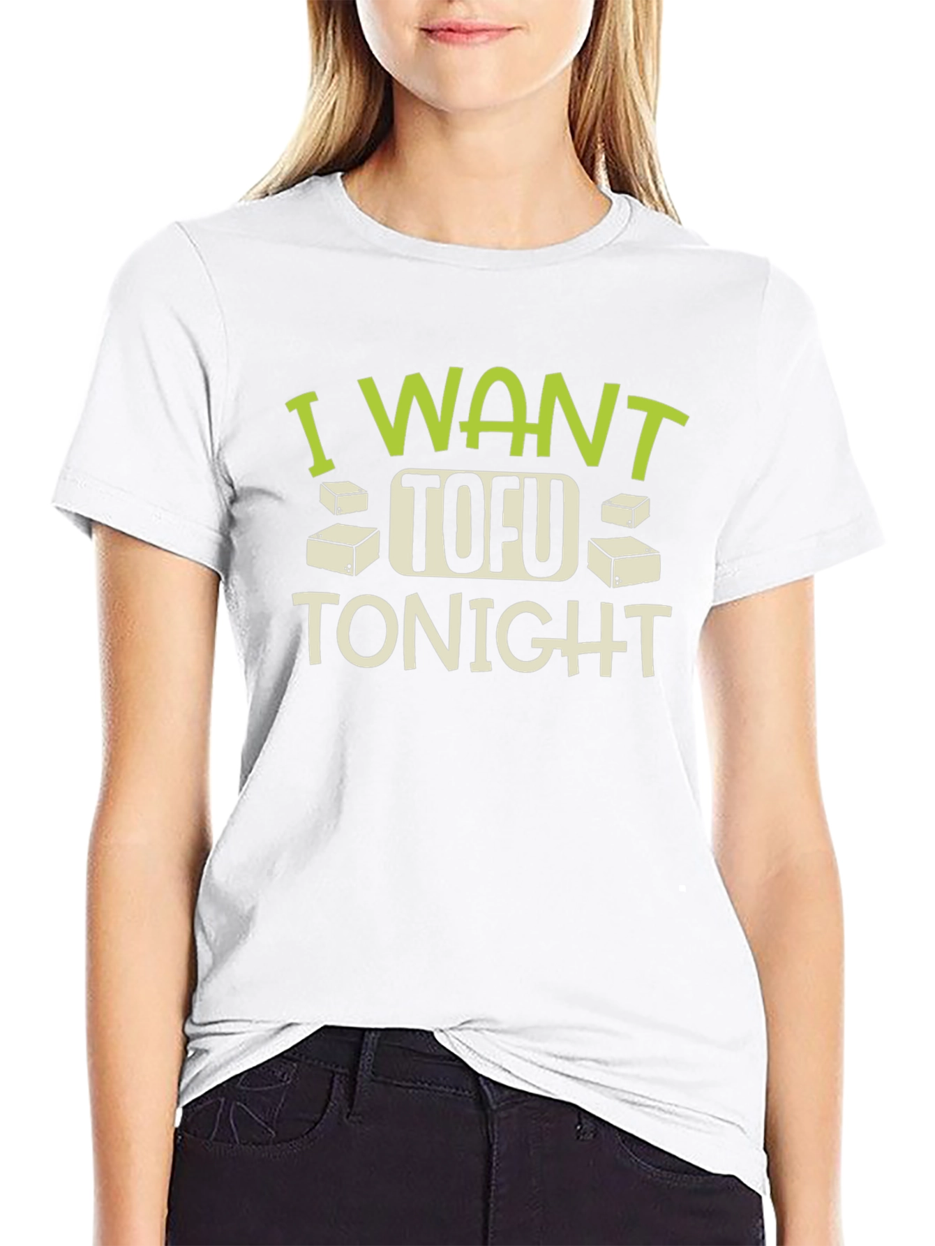 I Want Tofu Tonight T-Shirt - Funny Vegan Tee