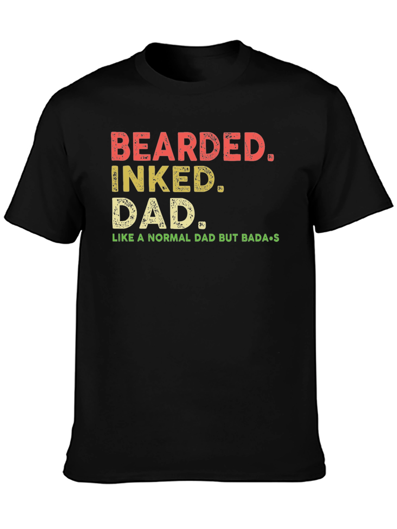 Bearded Inked Dad T-Shirt - Badass Fathers Day Gift