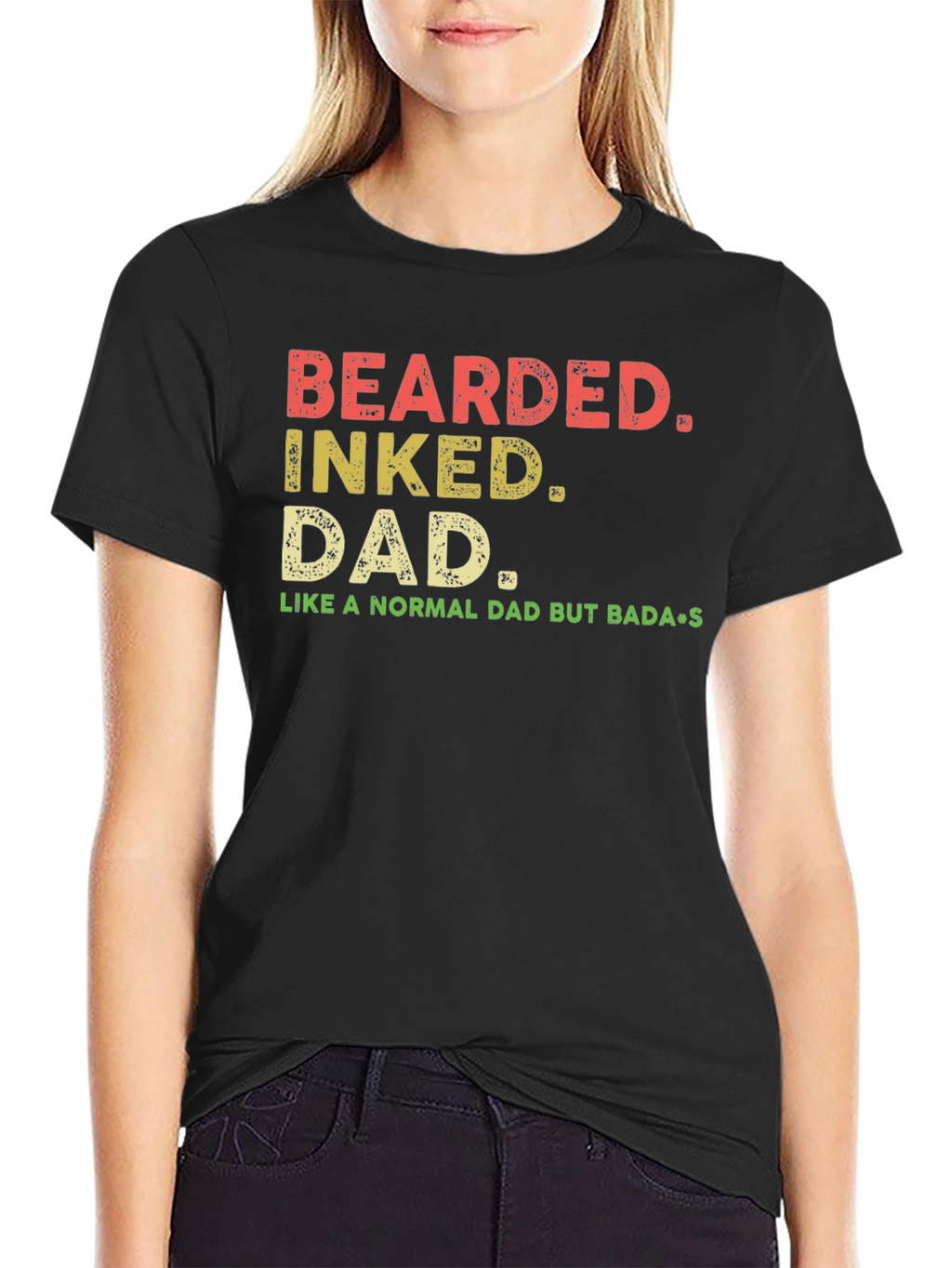 Bearded Inked Dad T-Shirt - Badass Fathers Day Gift