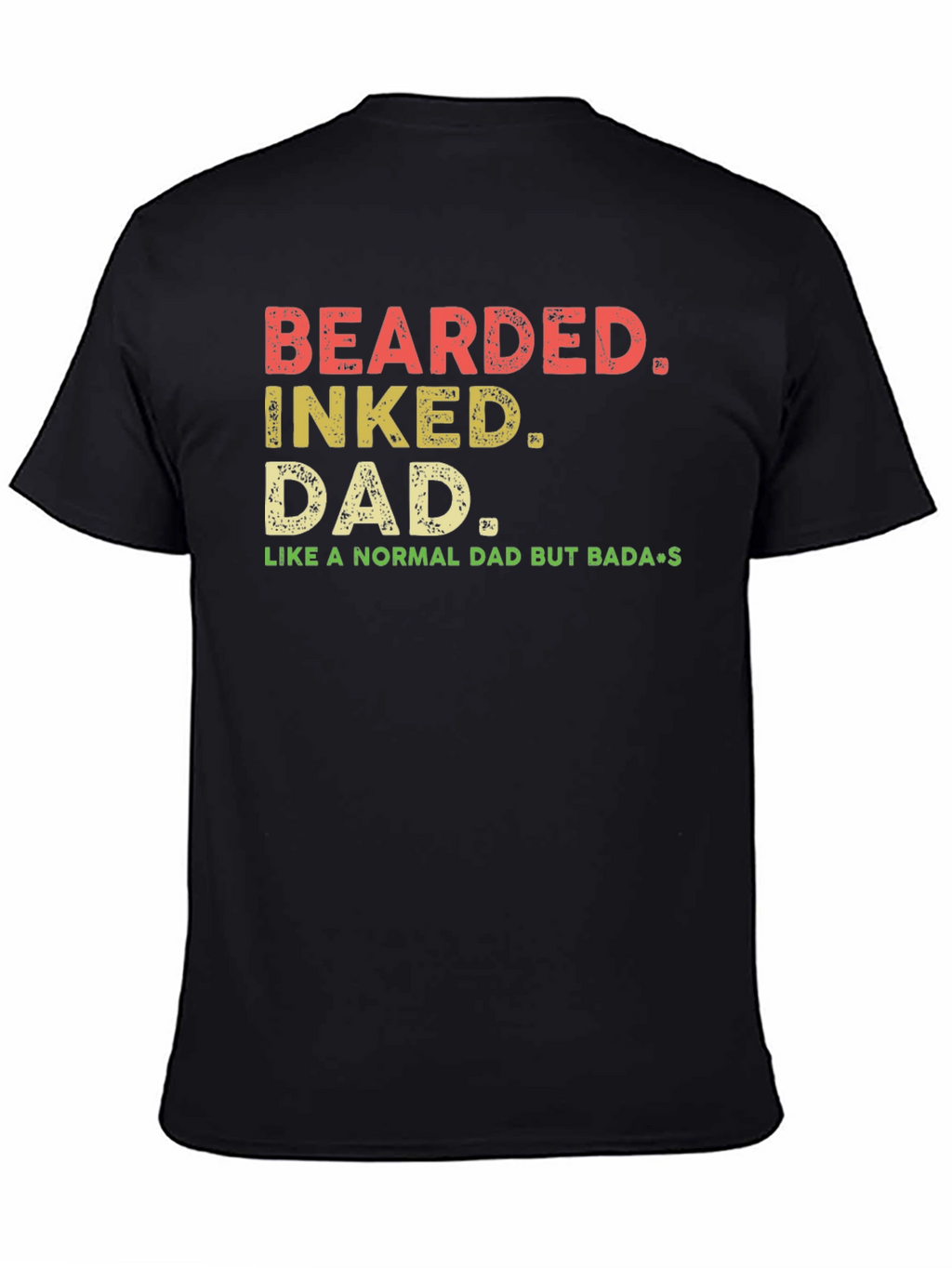 Bearded Inked Dad T-Shirt - Badass Fathers Day Gift
