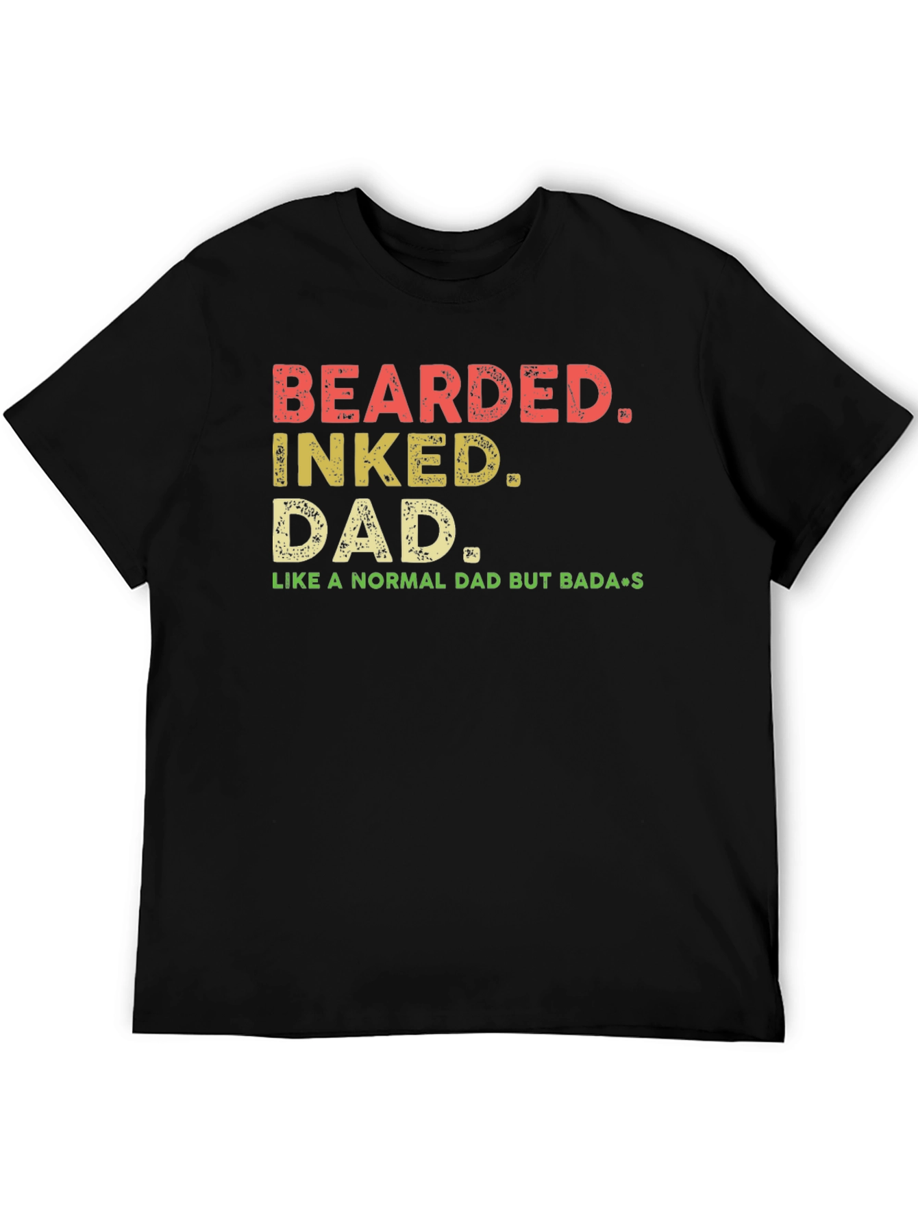 Bearded Inked Dad T-Shirt - Badass Fathers Day Gift