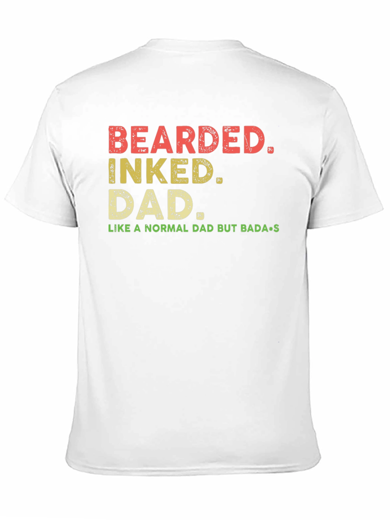 Bearded Inked Dad T-Shirt - Badass Fathers Day Gift
