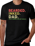 Bearded Inked Dad T-Shirt - Badass Fathers Day Gift
