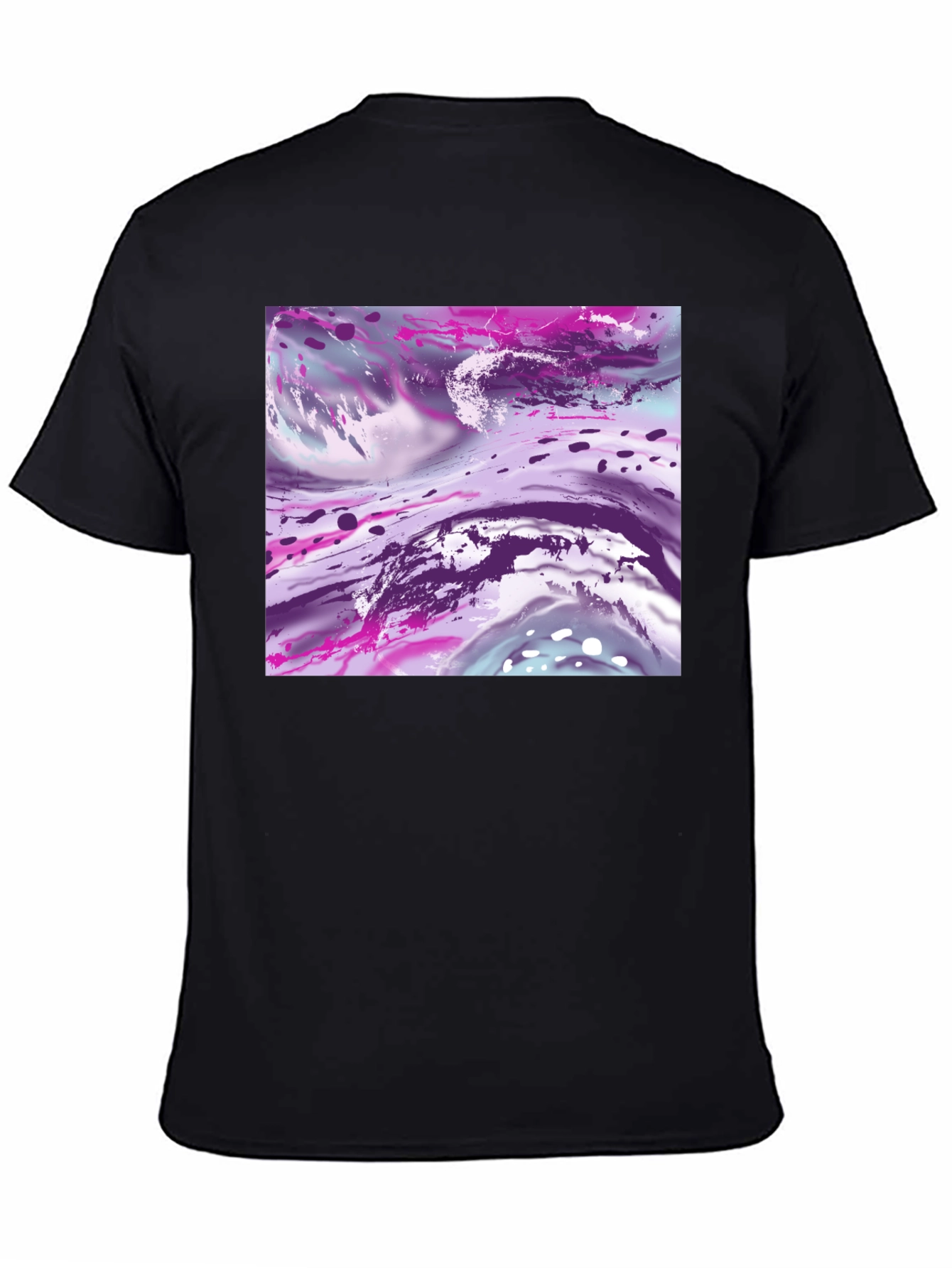 Abstract Art Print Black T-Shirt