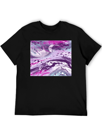 Abstract Art Print Black T-Shirt