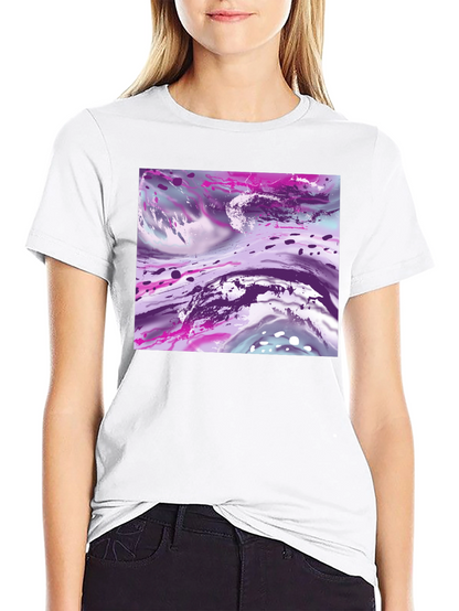 Abstract Art Print Black T-Shirt