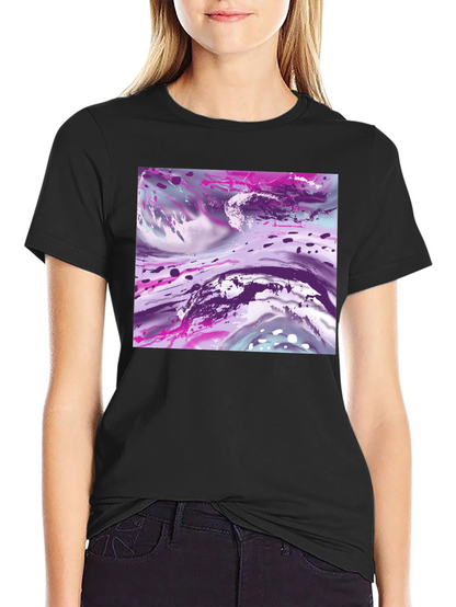 Abstract Art Print Black T-Shirt