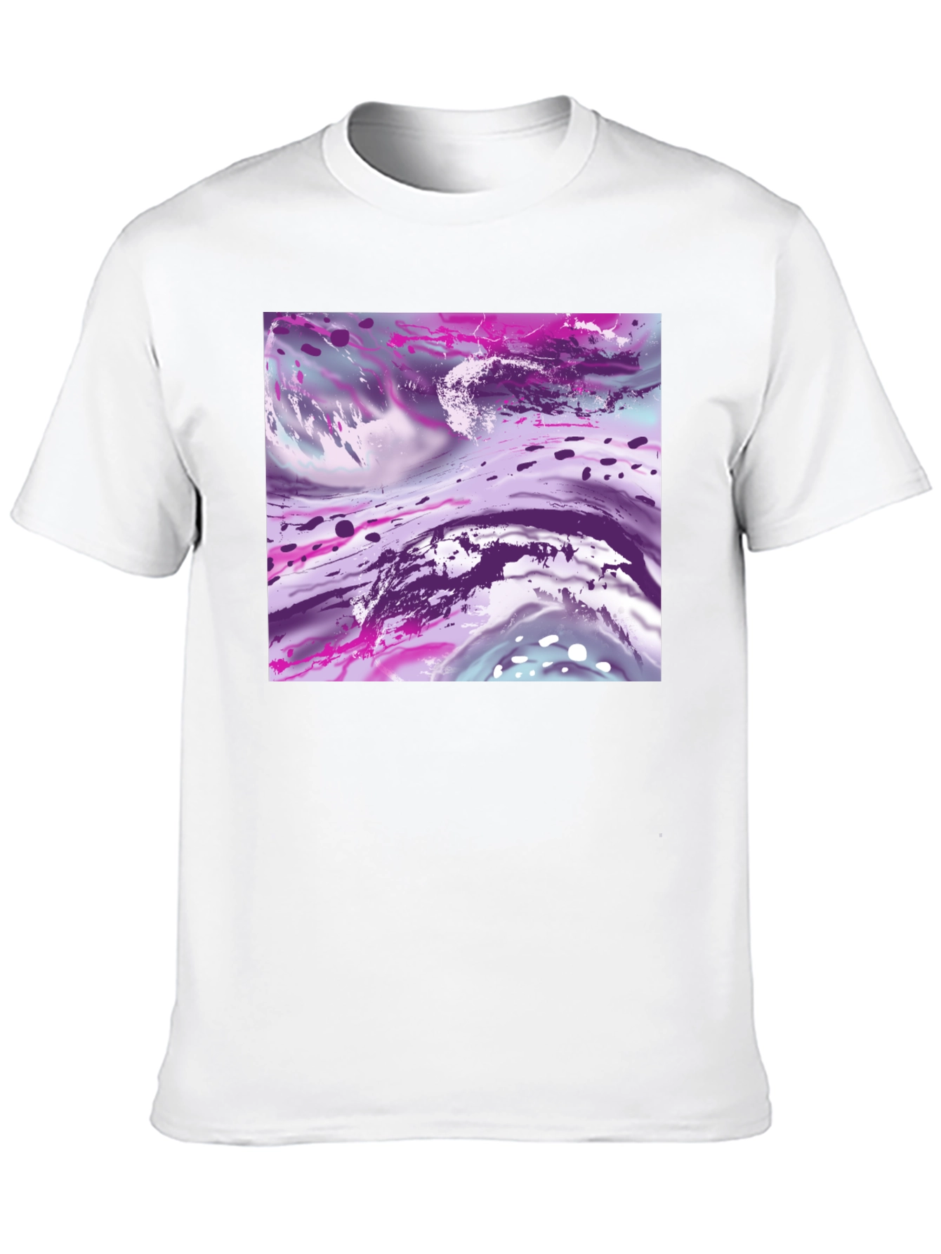 Abstract Art Print Black T-Shirt