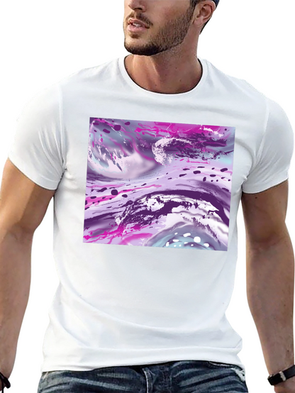 Abstract Art Print Black T-Shirt