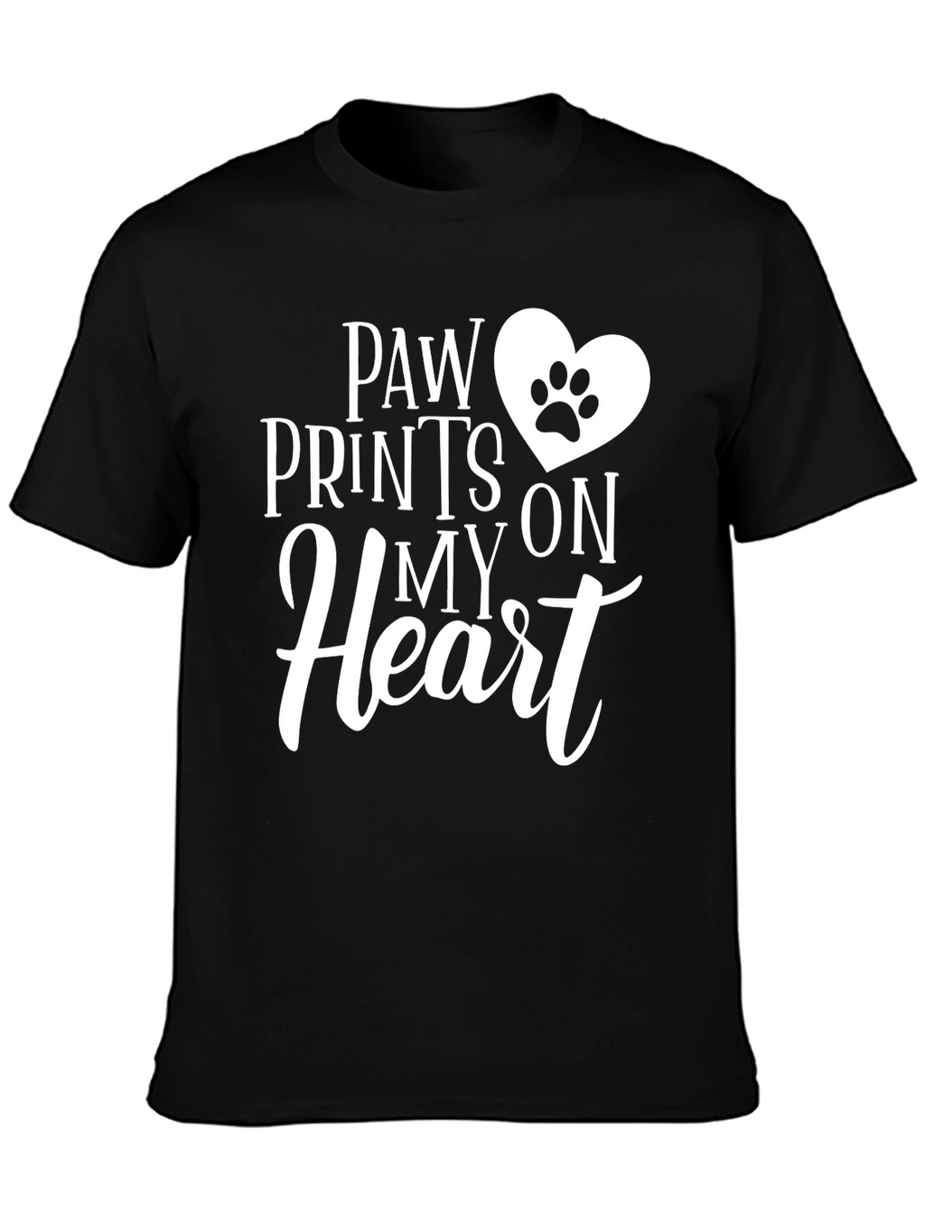 Paw Prints on My Heart Graphic T-Shirt