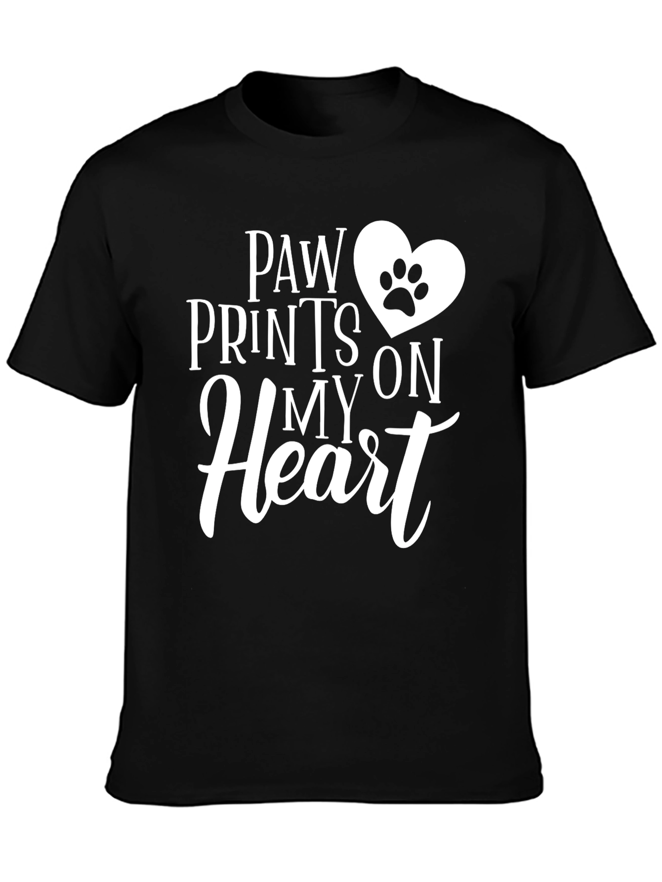 Paw Prints on My Heart Graphic T-Shirt
