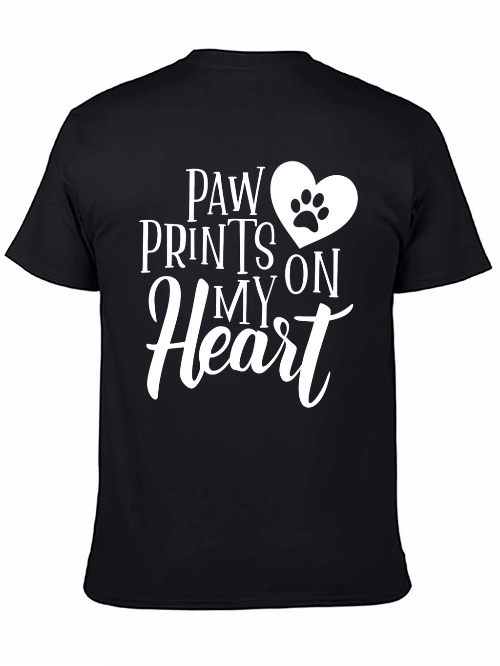 Paw Prints on My Heart Graphic T-Shirt