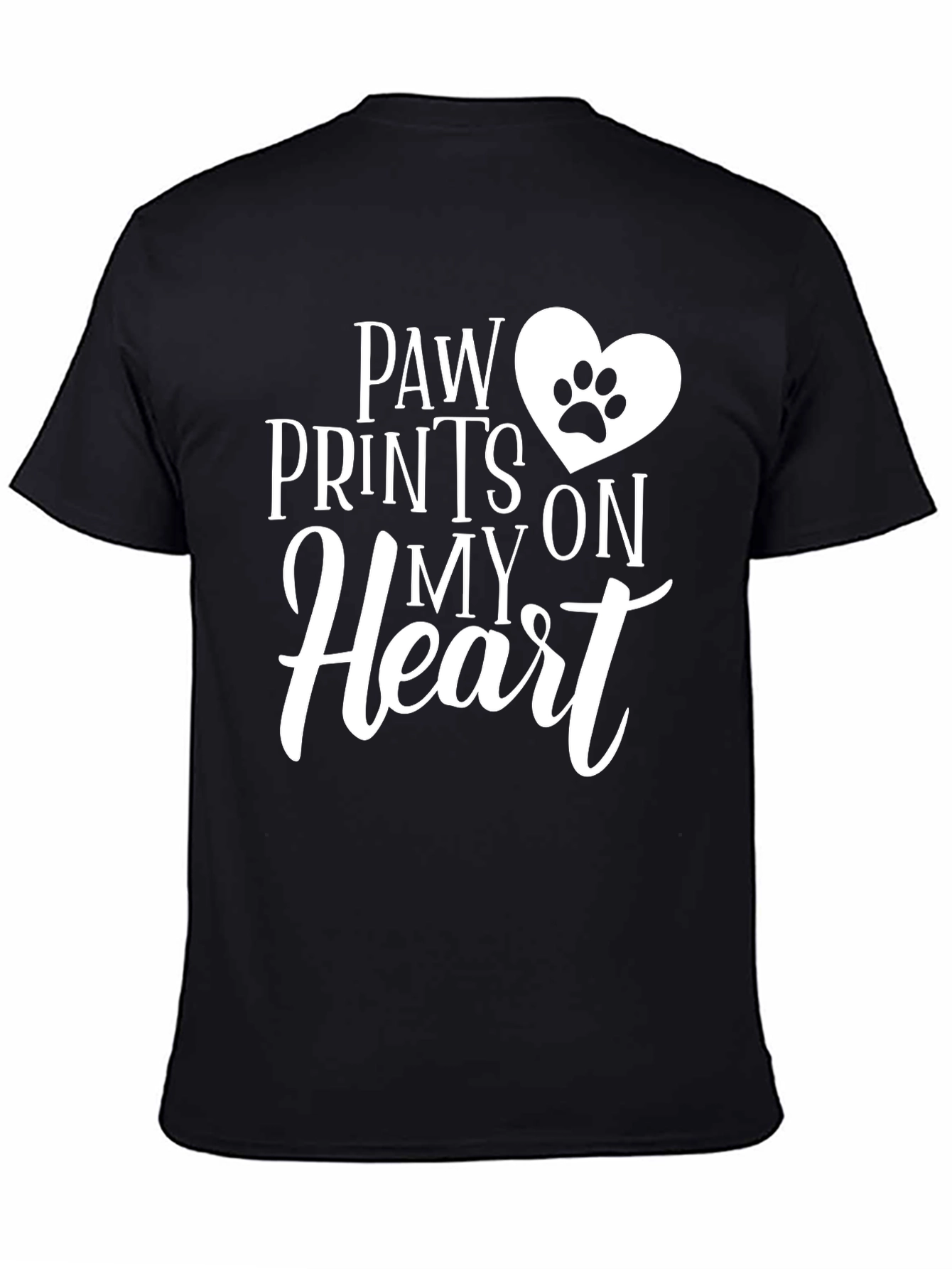 Paw Prints on My Heart Graphic T-Shirt