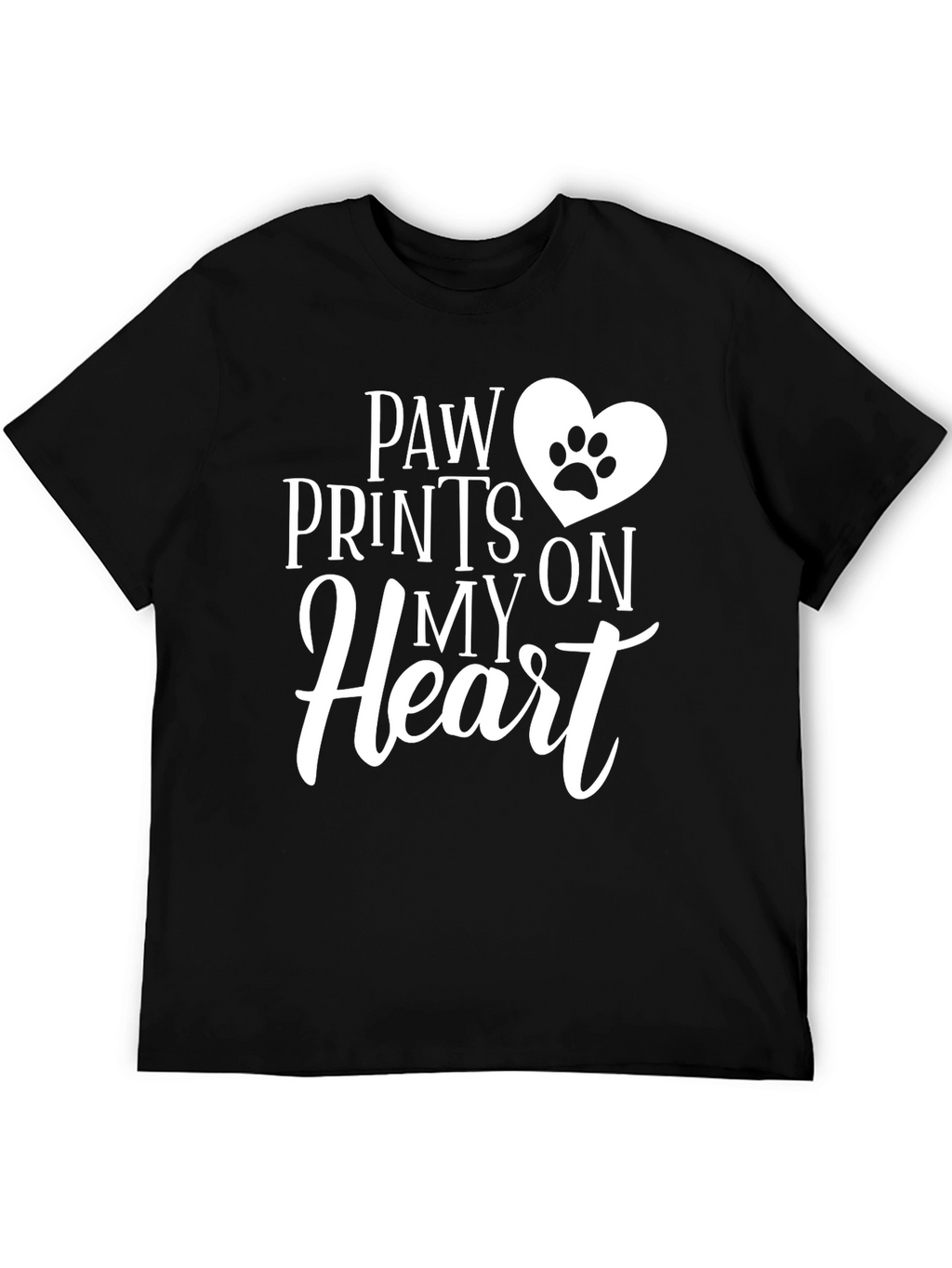 Paw Prints on My Heart Graphic T-Shirt