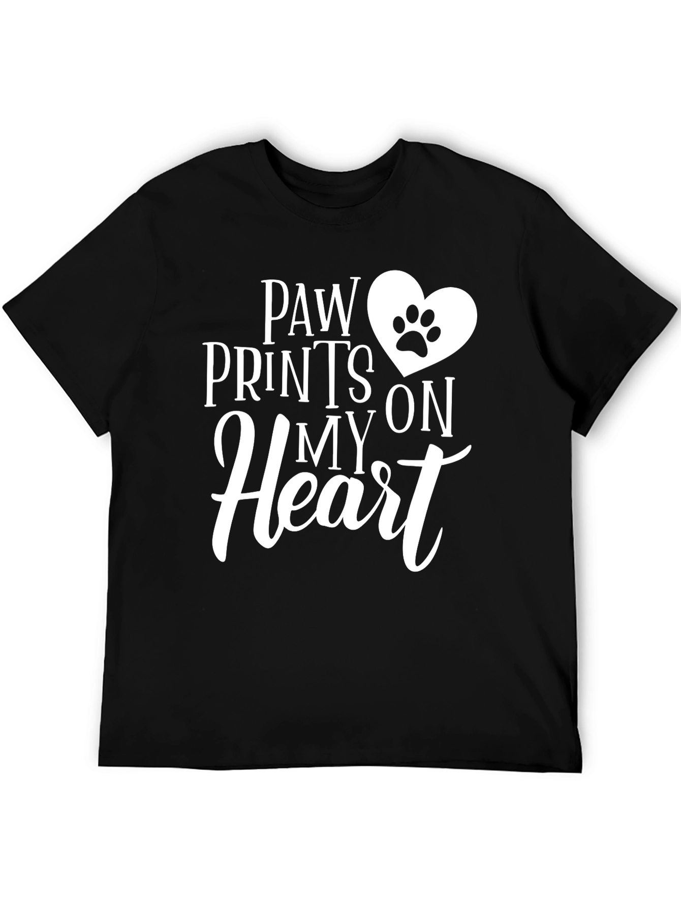 Paw Prints on My Heart Graphic T-Shirt