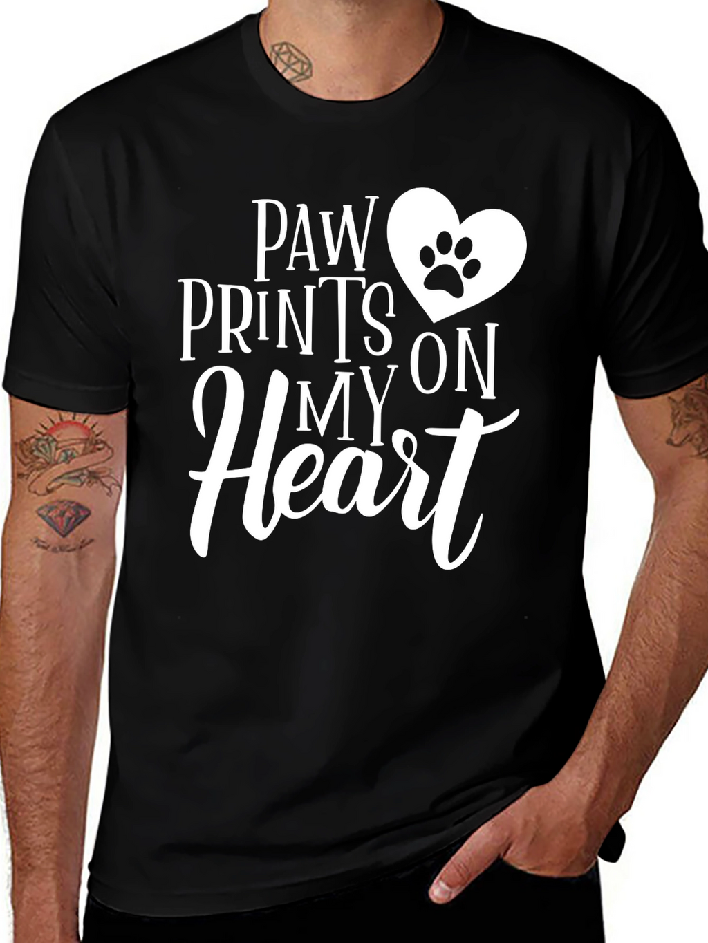 Paw Prints on My Heart Graphic T-Shirt