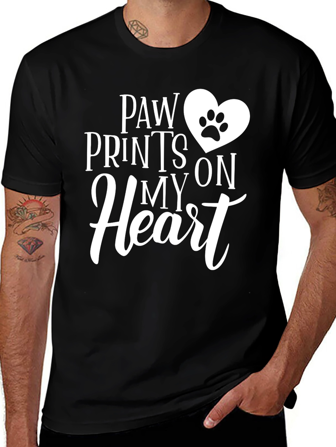 Paw Prints on My Heart Graphic T-Shirt