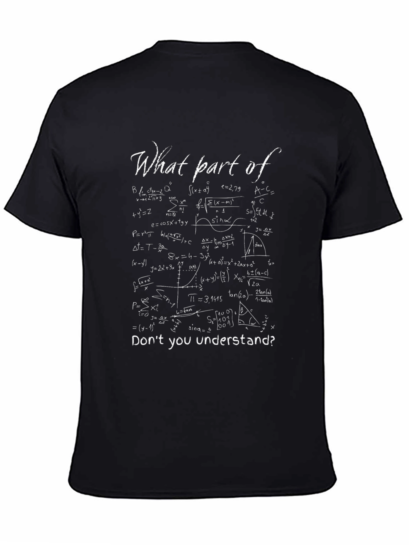 Math Equations T-Shirt - What Part Dont You Understand?
