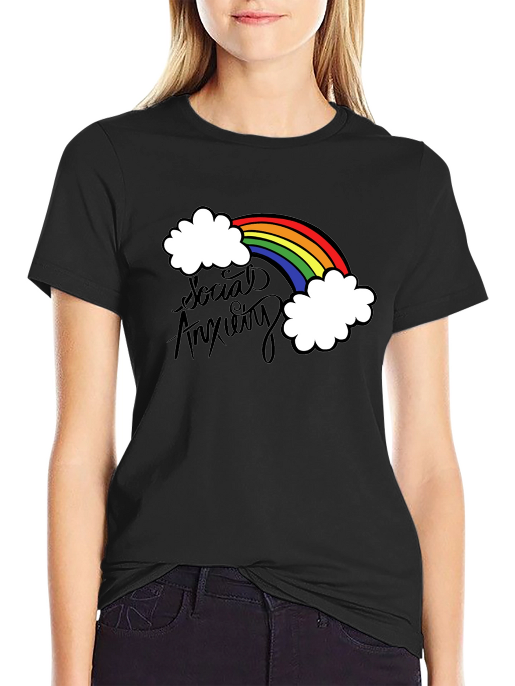Social Anxiety Rainbow T-Shirt - Soft Cotton Tee