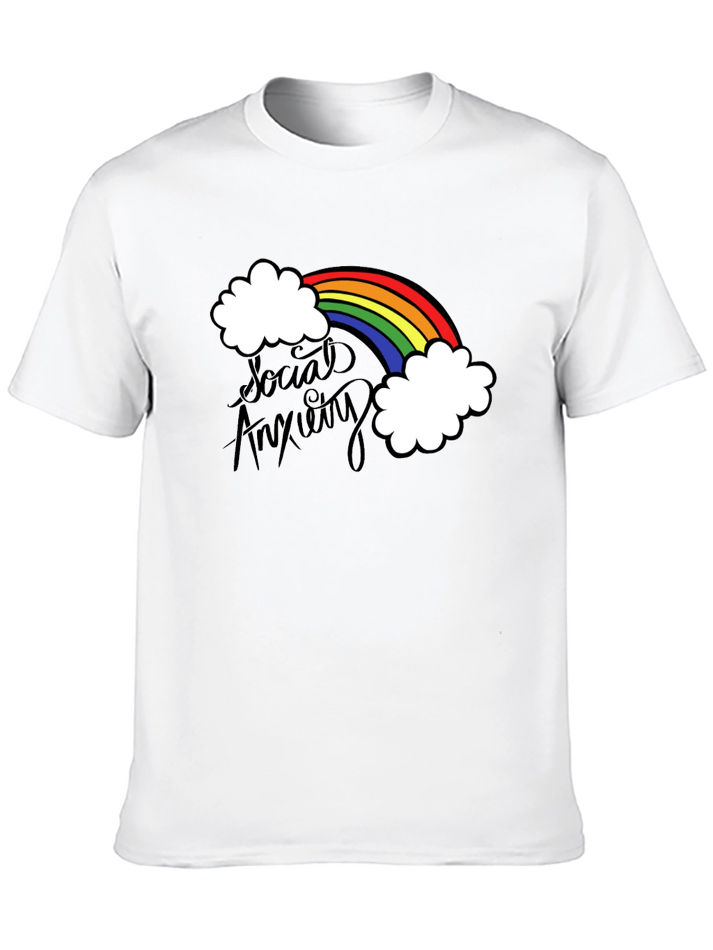 Social Anxiety Rainbow T-Shirt - Soft Cotton Tee