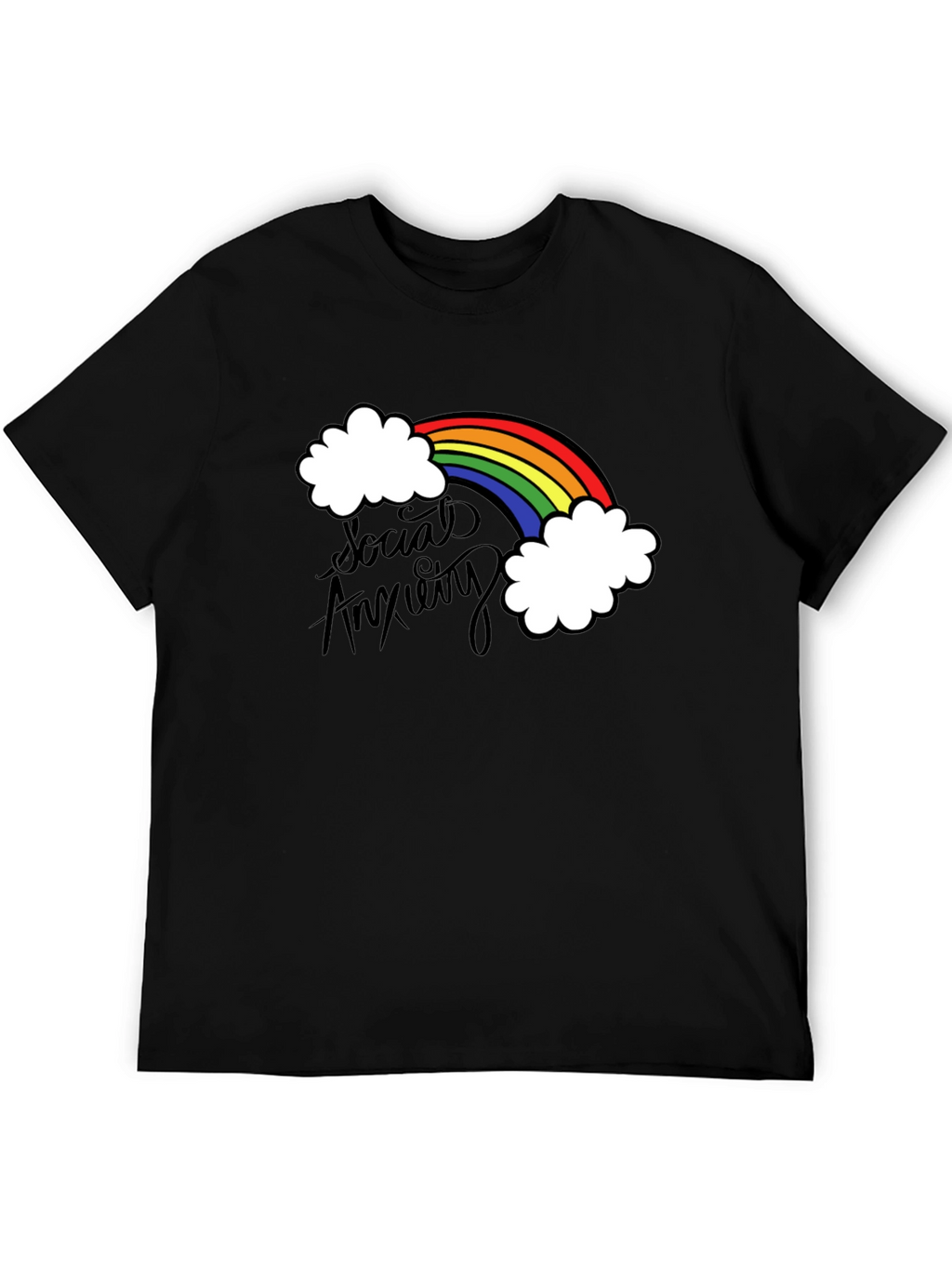 Social Anxiety Rainbow T-Shirt - Soft Cotton Tee