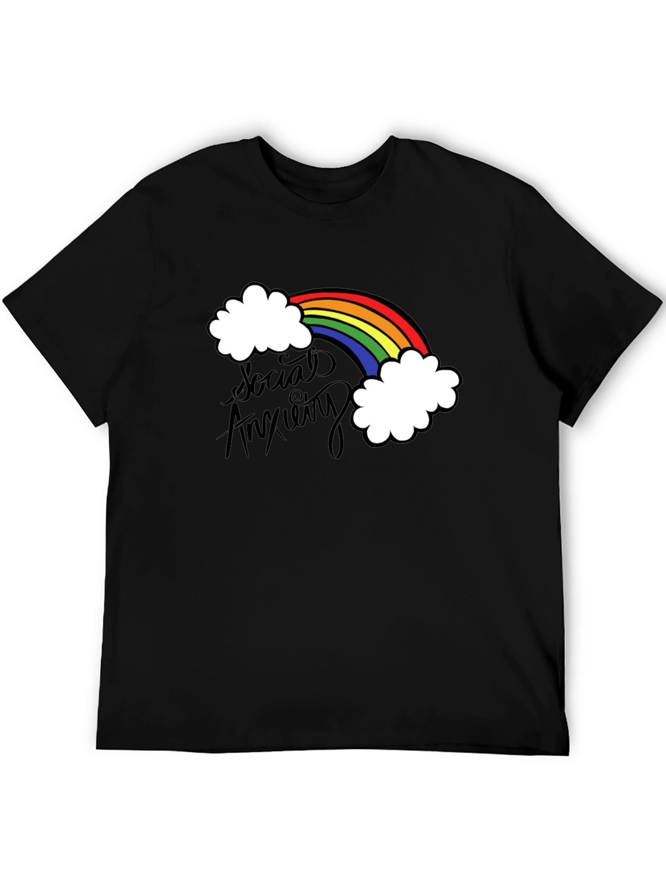 Social Anxiety Rainbow T-Shirt - Soft Cotton Tee