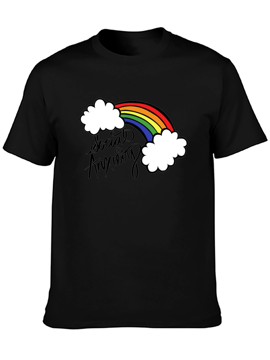 Social Anxiety Rainbow T-Shirt - Soft Cotton Tee