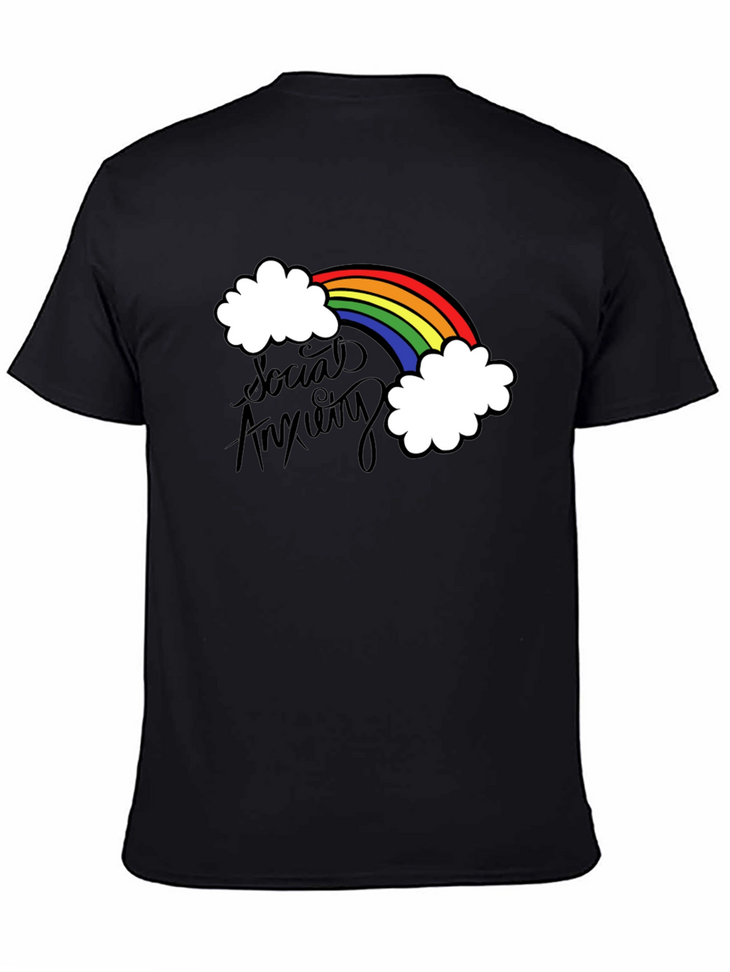 Social Anxiety Rainbow T-Shirt - Soft Cotton Tee