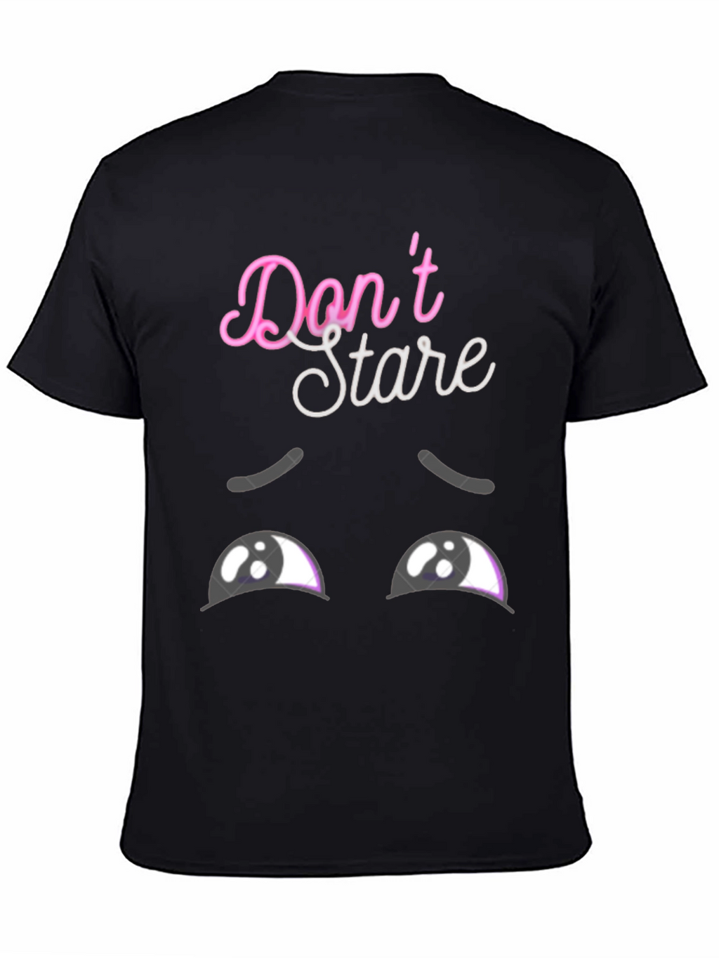 Dont Stare Graphic Tee - Mens Black T-Shirt